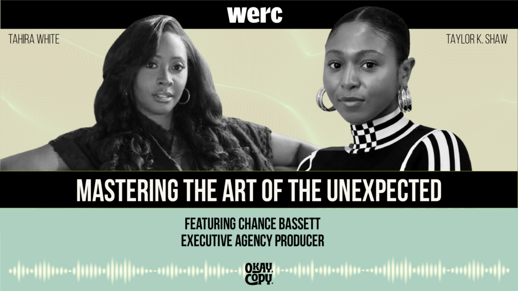 Taylor K Shaw and Tahira White for the Okay Copy Podcast by Wercflow